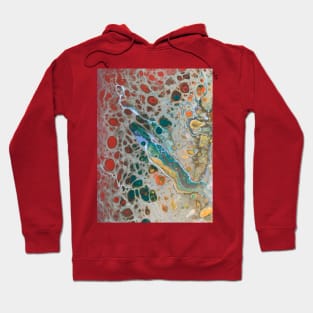 Cellular rainbow fluid acrylic pour Hoodie